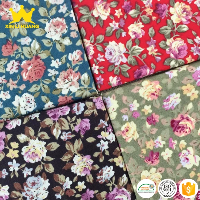 Fashion Clothing Material 100% Cotton Poplin Floral Printed Fabric