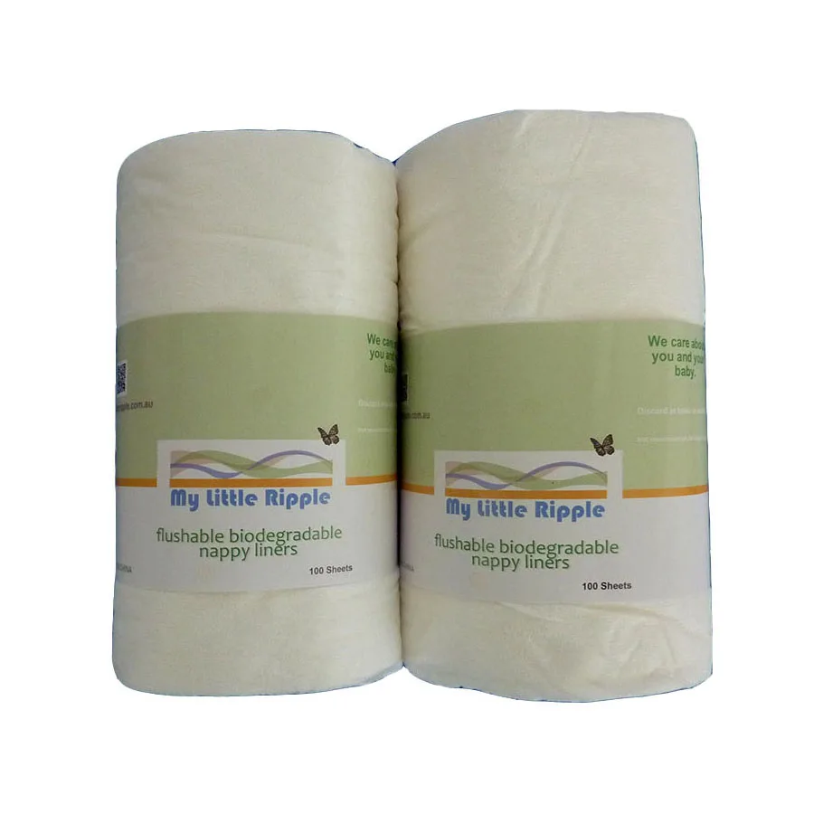 100% biodegradable bamboo cloth diaper liners flushable nappy liners roll disposable 18x30cm 100 sheets per roll