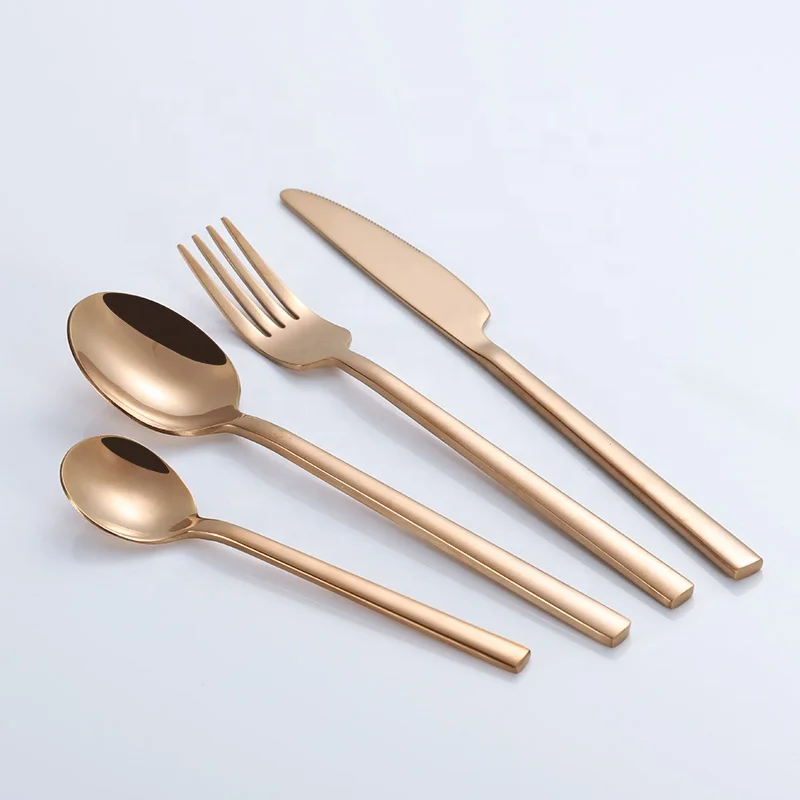 

Food grade stainless steel silver flatware set, hotel cutlery set, Black