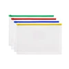 A4 B4 A5pp Frosted office Transparent PVC plastic document zipper clear waterproof zipper folder file bag with custom brand