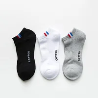 

3 colors ankle 100% organic cotton loafer socks men for men