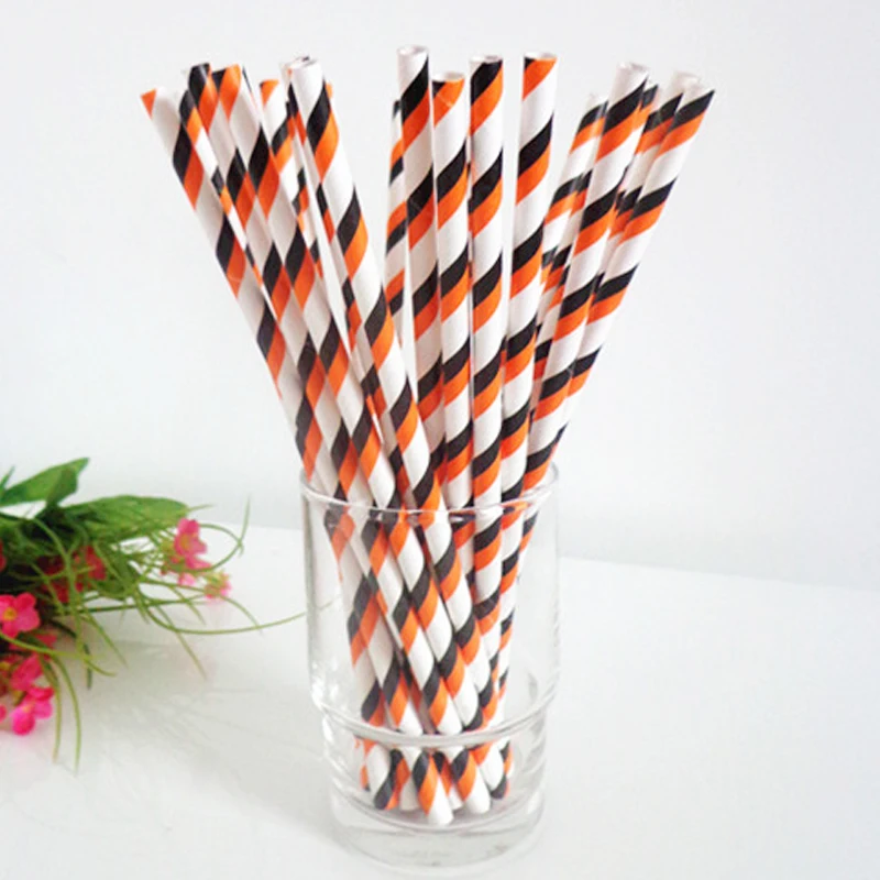 

Halloween Party Supplies Biodegradable Paper Drinking Straws, Stocked or customized