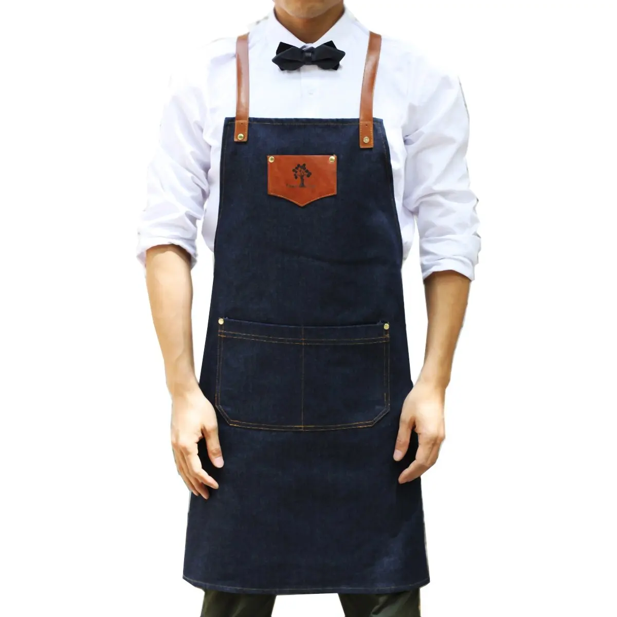 Denim Chef Shop Apron with Pockets VANORIG Durable & Comfortable
