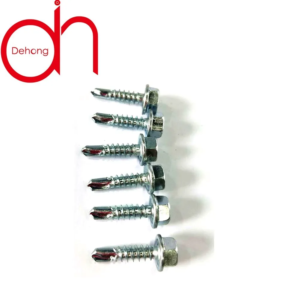 
Hex zinc GB steel custom size hexagon head self drilling screws for heavy industry 