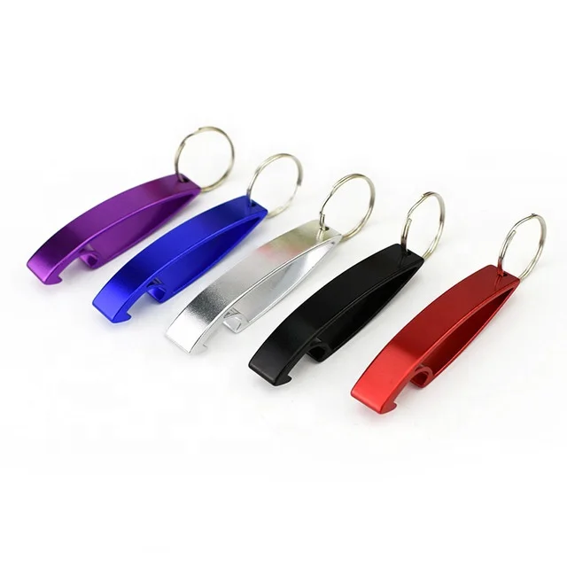 

Portable Aluminum Alloy Can Opener Portable Mini Beverage Pocket Bottle Opener Metal Keychain Ring for Outdoor, Camping, Custom color