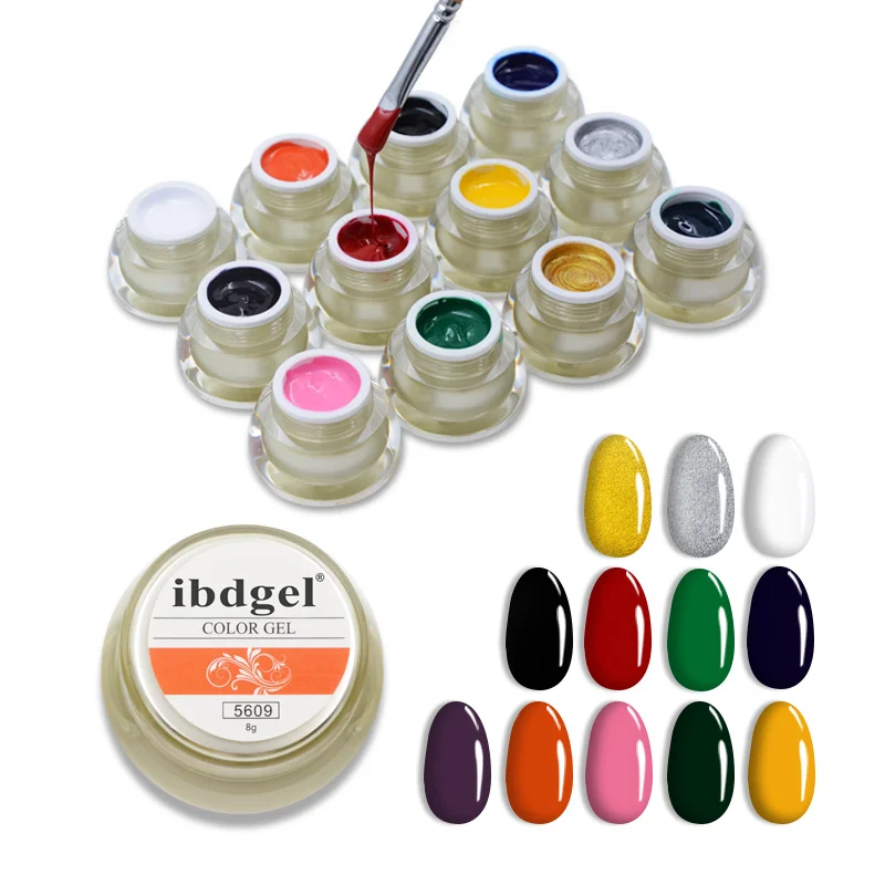 

ibdgel manufacturer wholesale soak off uv gel color gel nail polish for painting nail