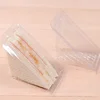 Transparent disposable plastic triangle cake sandwich blister clamshell container packaging box
