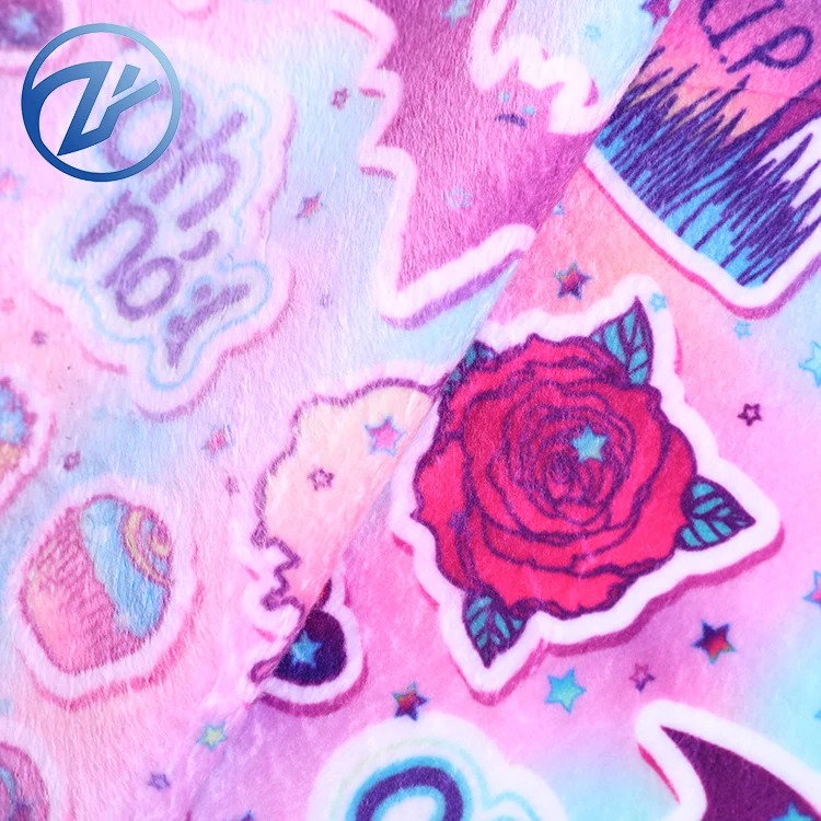 
High print customized design print fabric minky fabric baby blanket fabric 