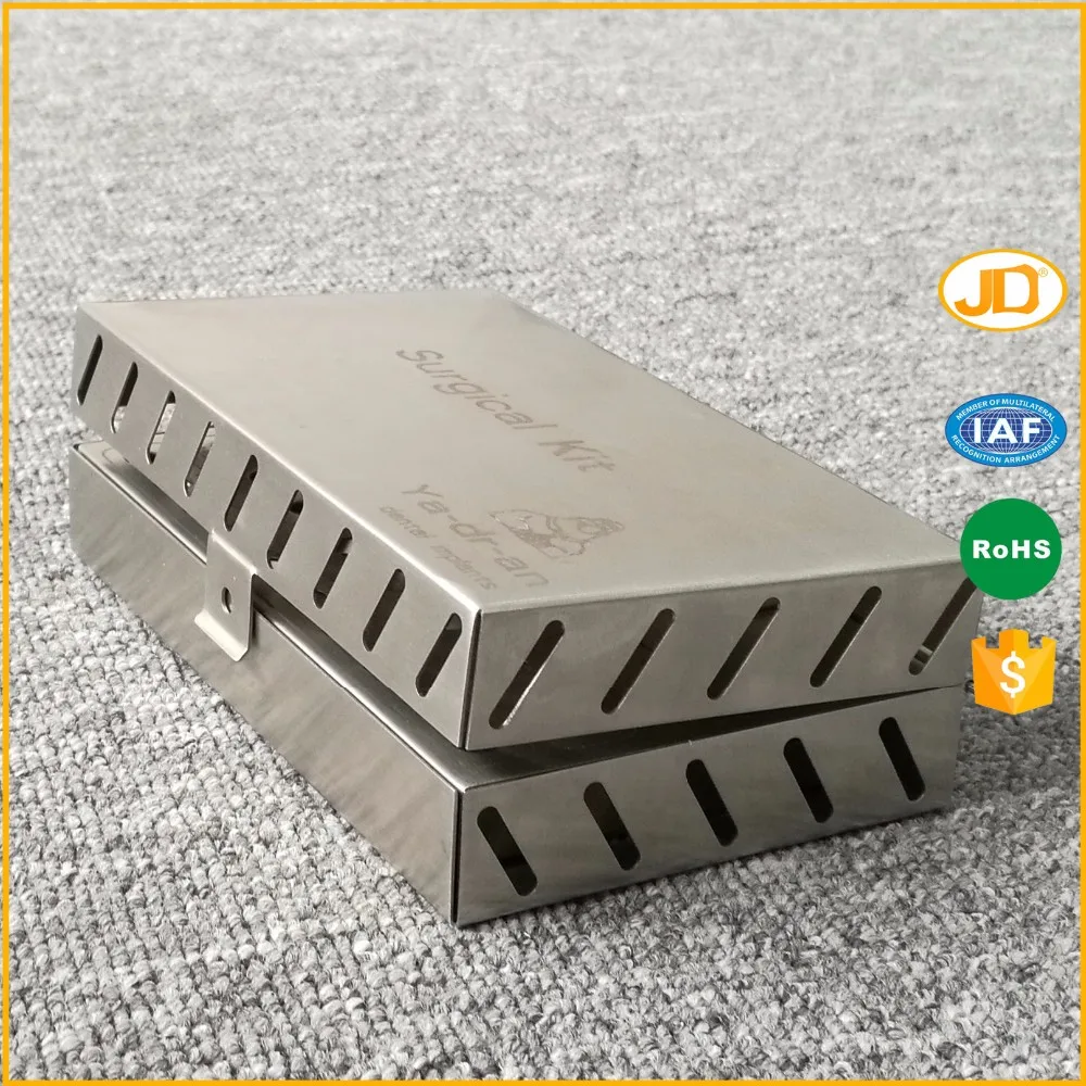 Factory Manufacturing Autoclavable Metal Dental Implant Surgical Box
