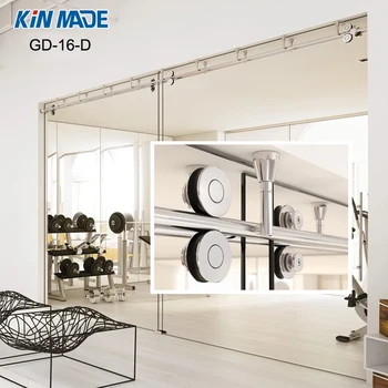 Stainless Steel Ceiling Mount Sliding Door Hardware Office Glass Partition System View Glass Door Systems Kinmade Product Details From Wenzhou