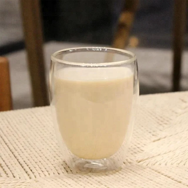 drinking milk glass