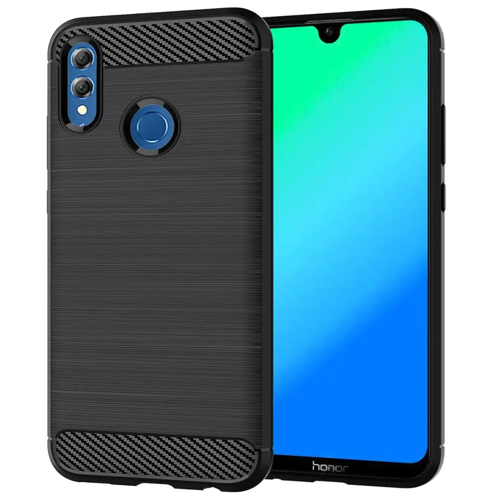 

Carbon Fiber Shockproof Soft TPU Back Cover Phone Case For Huawei honor 10 lite
