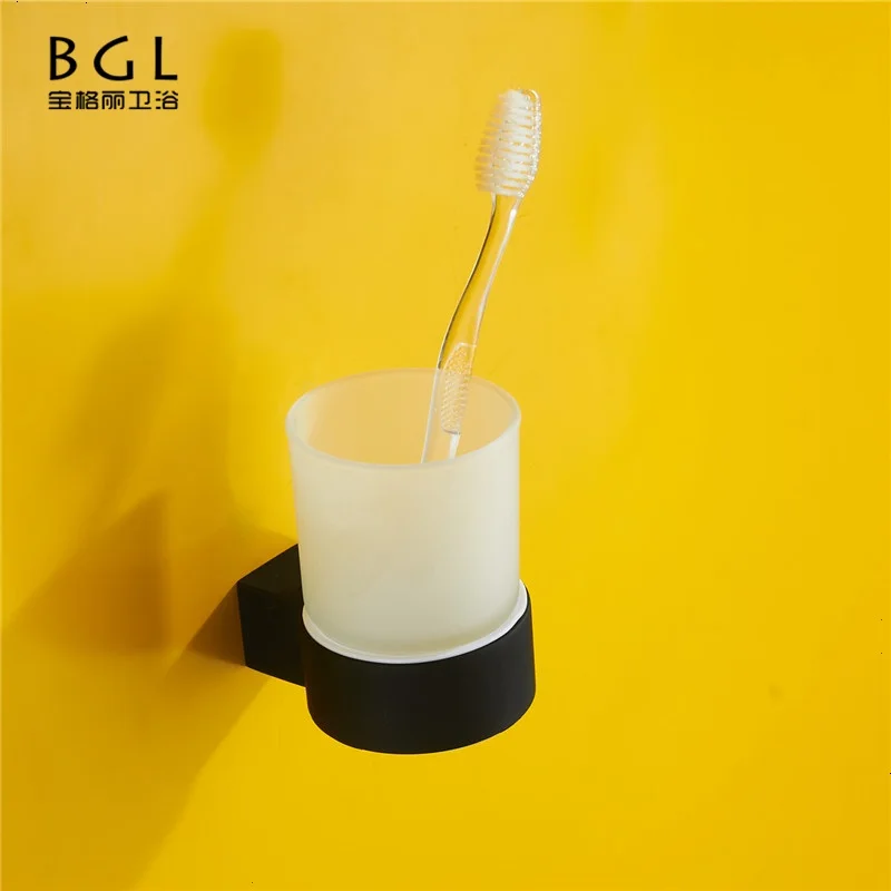 
18238 wholesale bathroom accessories set wall mounted tumbler holder rubber paint glass cup tumbler holder toothbrush holder 