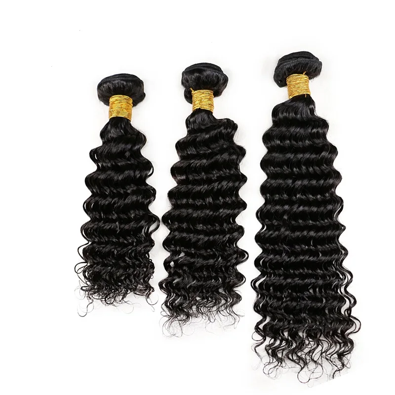 

China vendors remy peruvian deep wave hair bundle free sample hair bundles human hair extension, Natural black