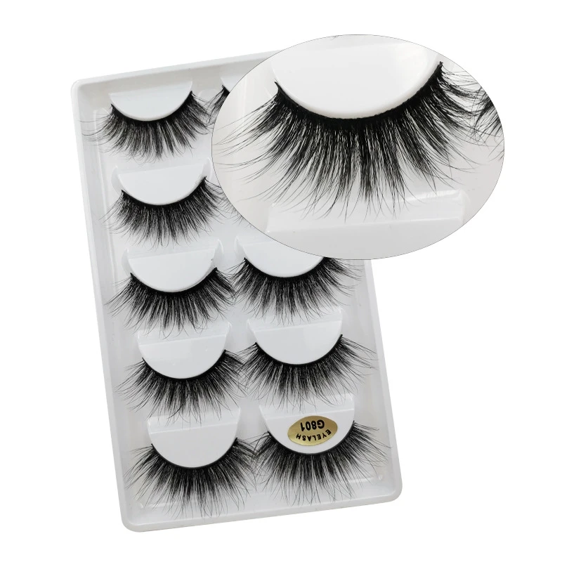 

E0115 Hot Popular Strip Handmade 5 Pairs Eyelash Wholesale in China