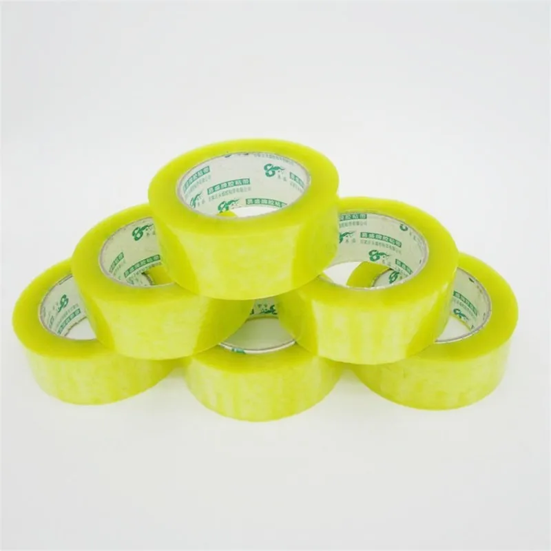 made yellow color transparent opp packing adhesive glue tape