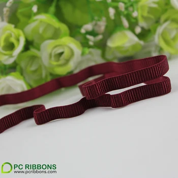 1 4inch Maroon Color Elastic Grosgrain Tape For Wine Packing Bow