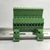 Fixed on the din rail mounted terminal block 5.08mm pitch wire to wire pluggable wire terminal connector