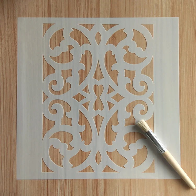 High Quality Custom Plastic Wall Painting Stencils Laser Cutting Mylar
