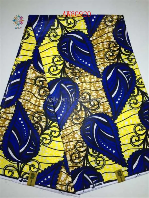 
AW60920 3 beautiful popular design 100% cotton african wax prints fabric 