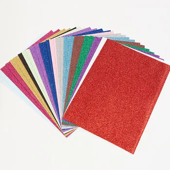 glitter scrapbook cardstock colorful wholesale diy papers decoration paper larger adhesive sheet craft