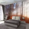 Forest design plants and animals wall mural for kids