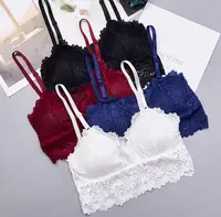 

Summer lace wrapped chest versatile underwear with chest pad girl sexy anti-lighting tube top bottoming beauty back vest gathere