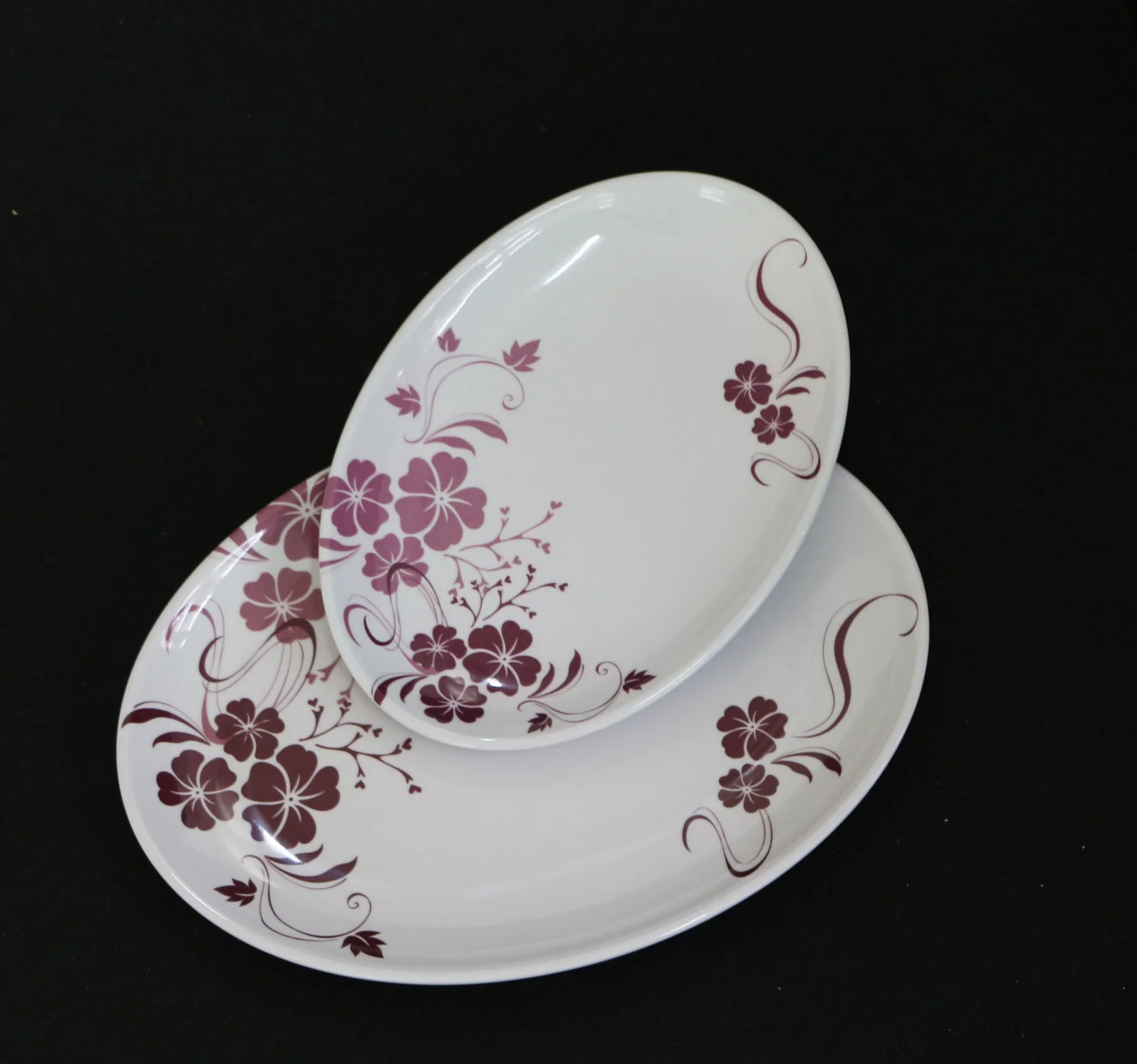 三聚氰胺椭圆形餐盘