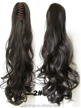 20 Long Curly Synthetic Ponytails Afro False Hair Extensions