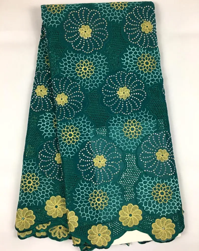 

j916 teal green color high quality african lace fabrics swiss voile lace fabric