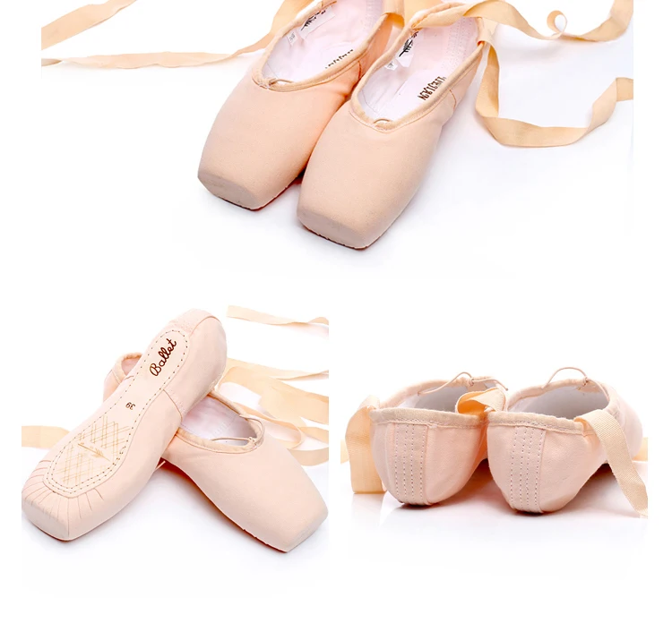 High-end ballet pointe suede sole training dance shoes