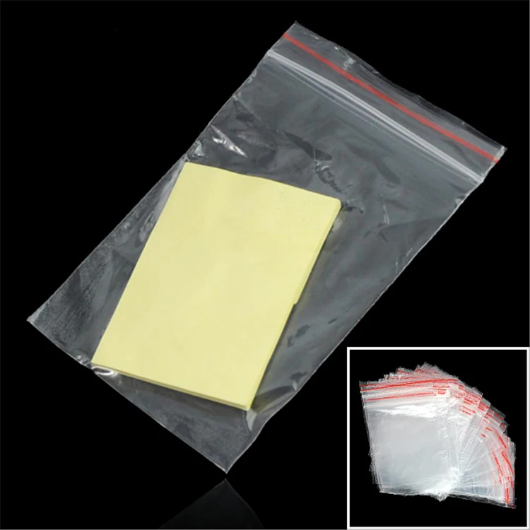 
Custom size clear eco friendly folding mini transparent plastic zipper bag for storage 