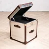 Black Inner Lining Aluminium Cover Storage Trunk Box Coffee Table