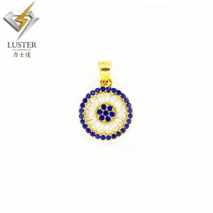 Simple modern design zirconia yellow gold round pendant designs, ample supply and prompt delivery