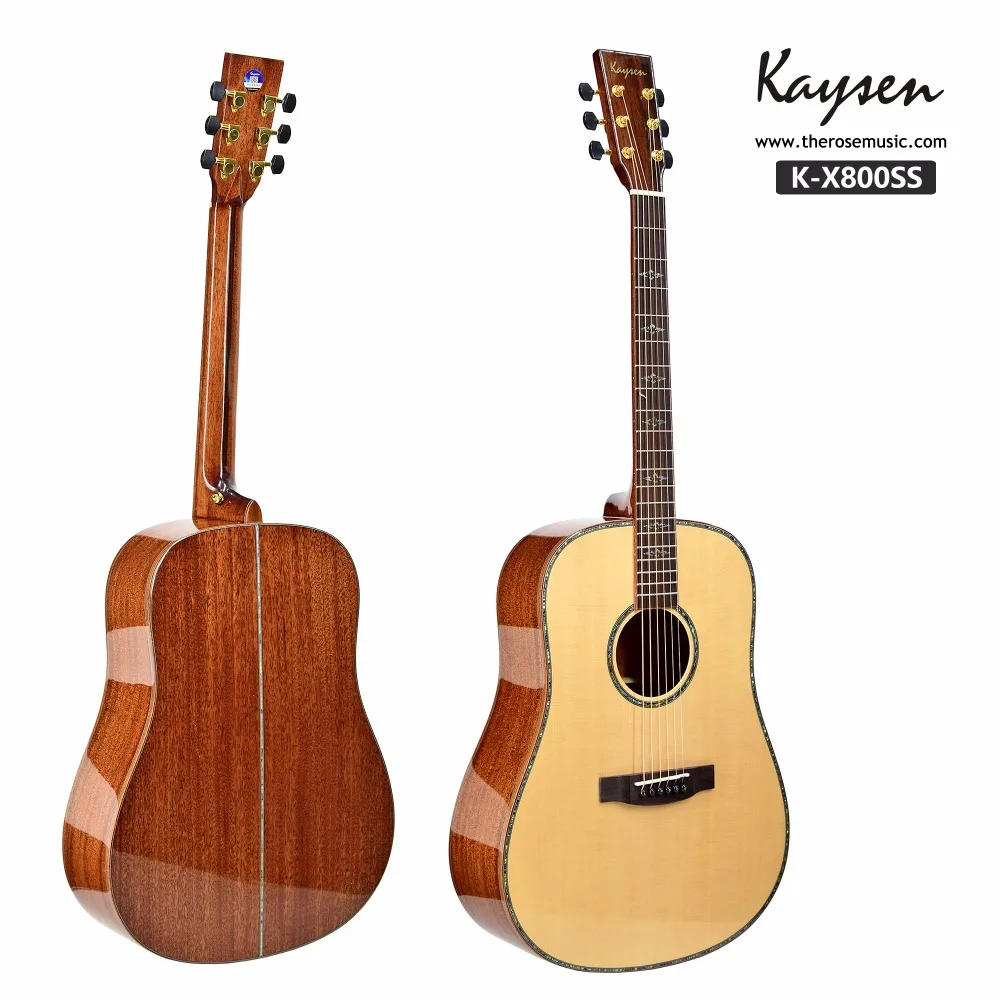 

Wholesale all solid acoustic guitar handmade high quality guitar, Natural