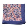 paisley custom navy blue pocket square handkerchief in suit free sample DPS5381C