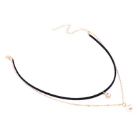 

YongZe beaded pearl design women choker layered necklace