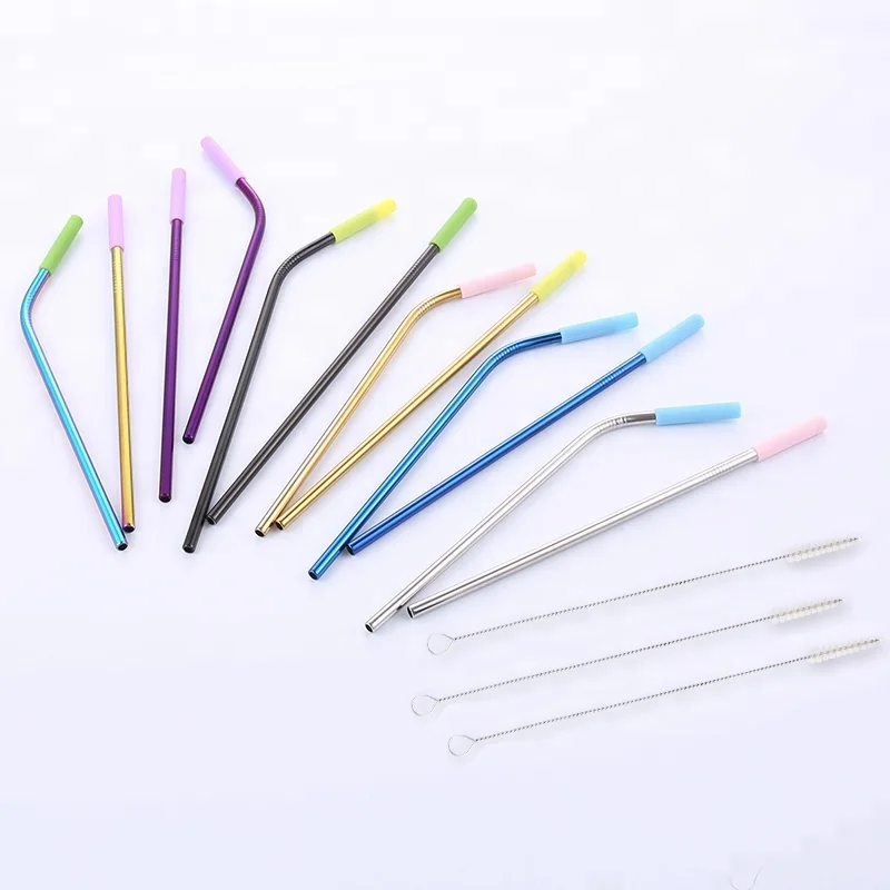 

Amazon Hot Sell Eco Reusable Drinking Straws Stainless Steel, Customized