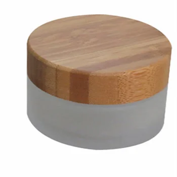 Download Cosmetic Jar Bamboo 4 Oz Frosted Glass Jar Bamboo Lid ...