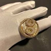 Big iced spinning ring for men hiphop ring