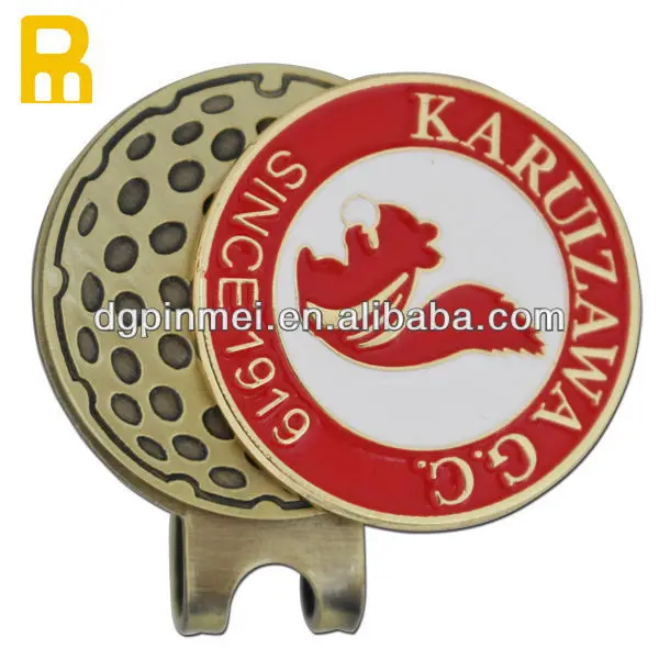 Bulk Cheap Custom Novelty Golf Metal Ball Markers For Promotional Gifts