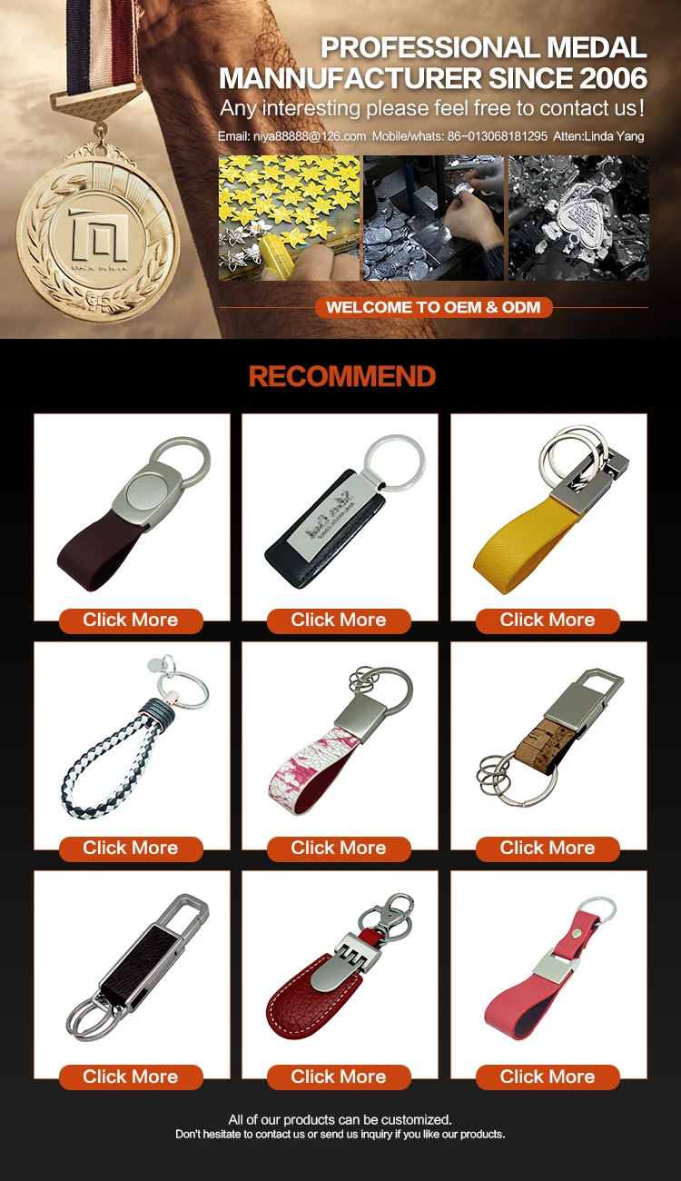 Wholesale Factory Price Custom Shaped Embossed Keychain Fashion Black