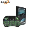 2.4G rf RGB led color changing mini keyboard air mouse handheld remote controller with touchpad
