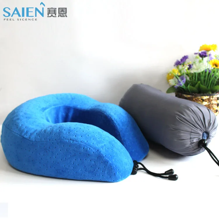 Wholesale China U Shape Core Travel Set Memory Foam Bean Bag Neck