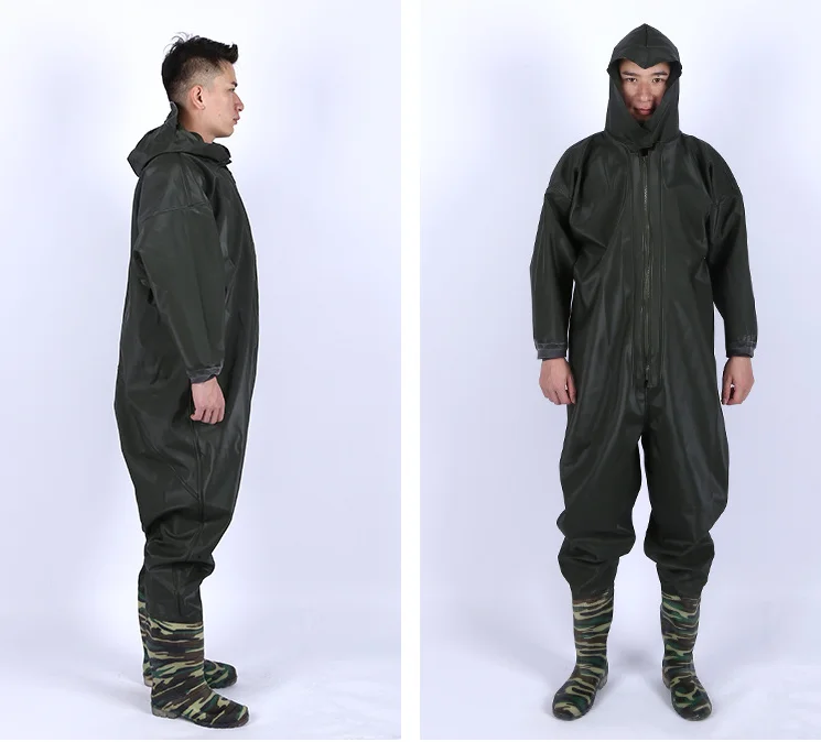 Mr06 Hoody Fishing Man Waterproof Overall Suit With Stripe Color Boots