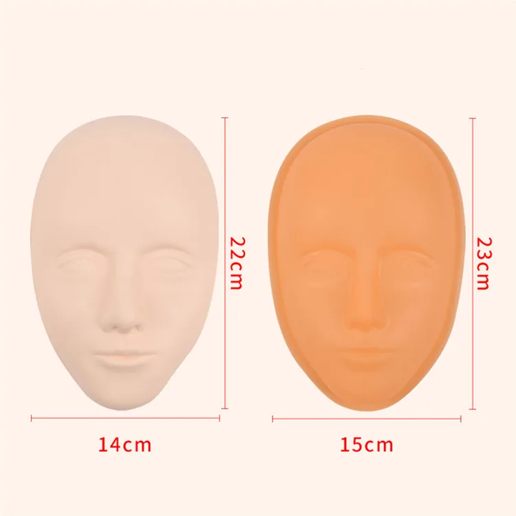 5d Facial Tattoo Training Head Silicone Practice Mannequin Lip Eyebrow ...