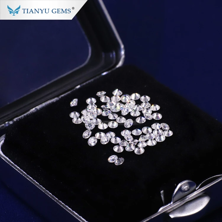 

Tianyu gems Synthetic Diamond 2.3 to 2.6MM D E F Color VS/SI Clarity CVD/ HPHT White Polished Round Cut Melee Loose Diamonds, D--f
