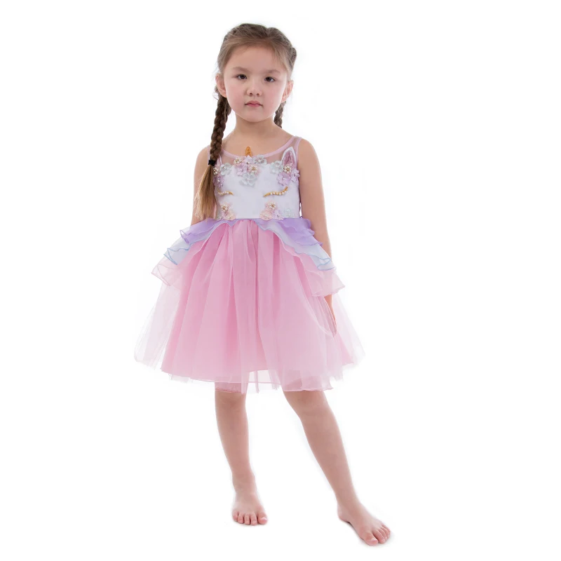 

2018 Hot Sale Kids Clothing Sets Baby Girls Unicorn Dress, As picture