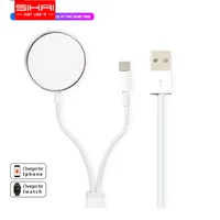 

SIKAI 2 in 1 portable usb mobile fast magnetic charger cable for iphone for iwatch watch Phone charger