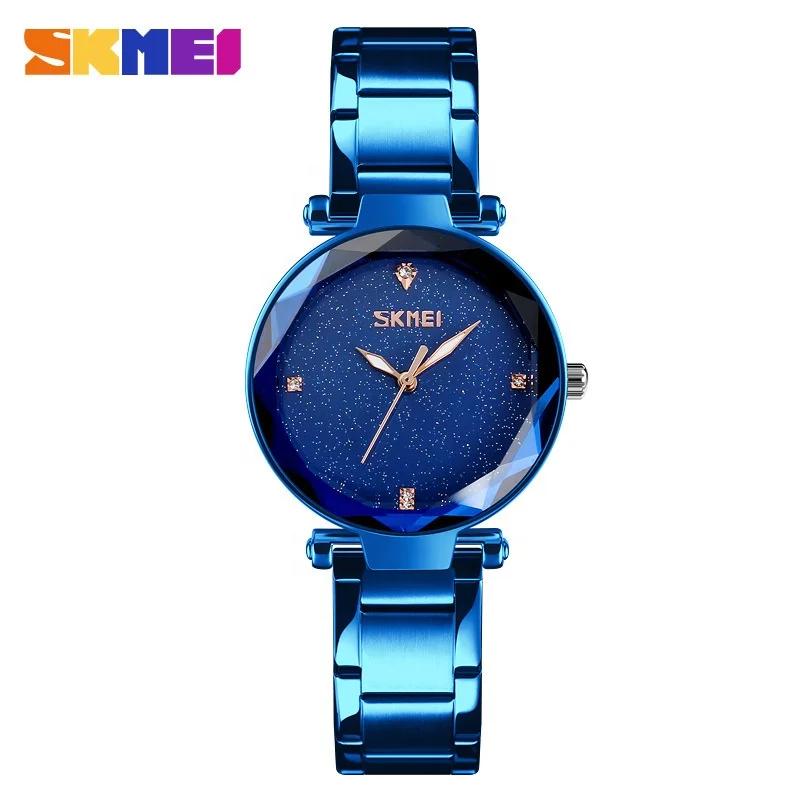 

Skmei Fashion Trend Women Steel Watch Shining Rhinestone Girls Quartz Clock, 5 colors